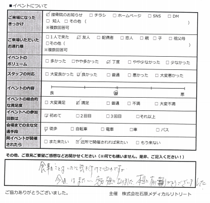 食事について改めて勉強になりました